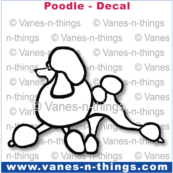 173 Poodle Magnet Decal
