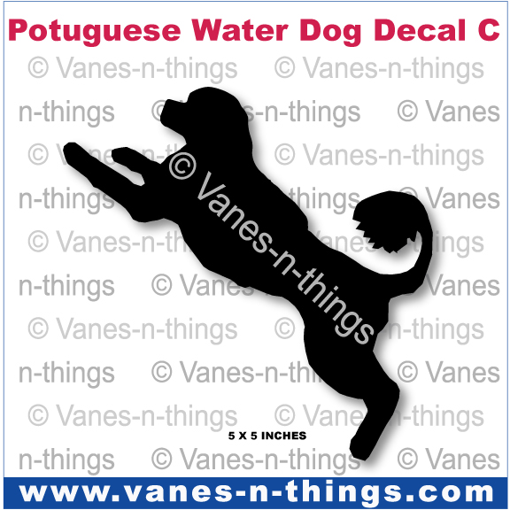 179 Portuguese Water Dog Decal C