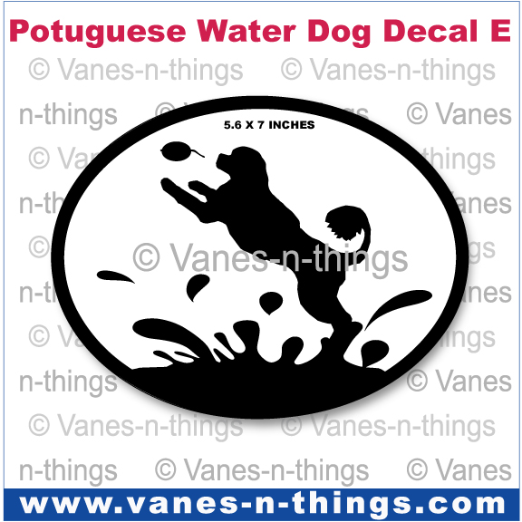 181 Portuguese Water Dog Decal E