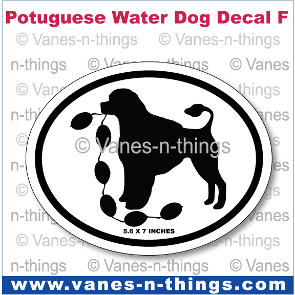 182 Portuguese Water Dog Decal F