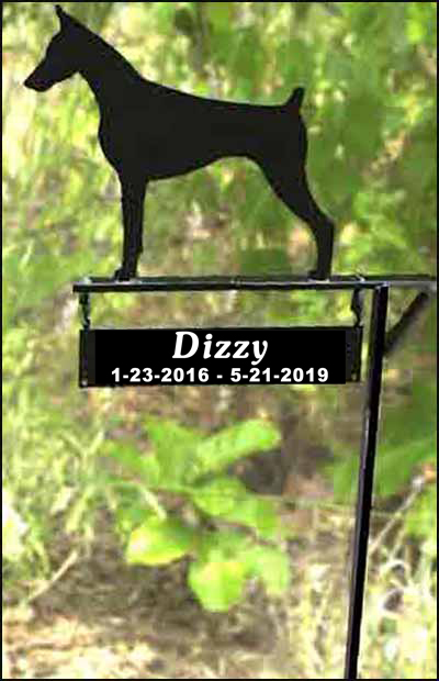 Memorial Sign Dog Breed Silhouette
