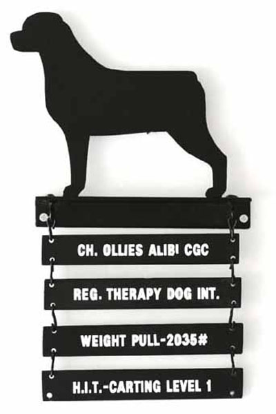 Breed Silhouette Awards Plaque with 2 Plates