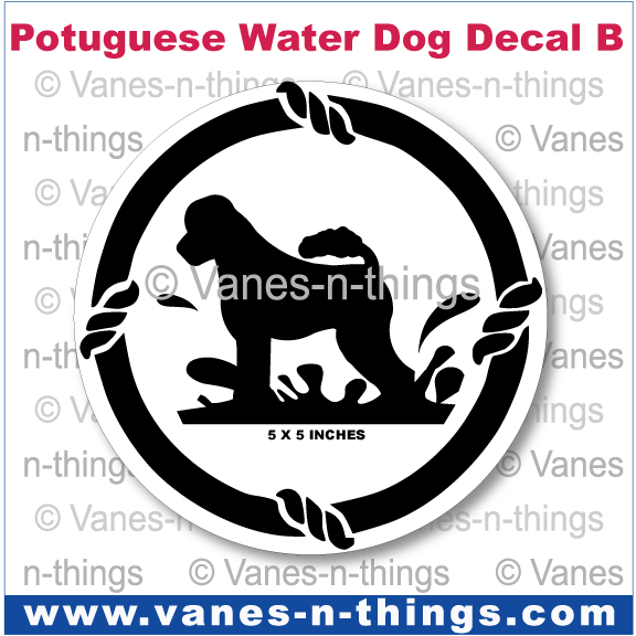 178 Portuguese Water Dog Decal B