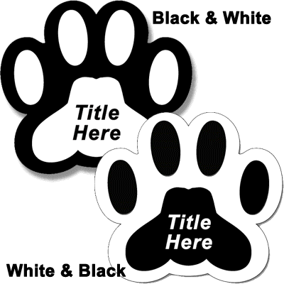 Magnet Paw with Title Text 6 Inch